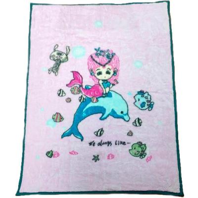Cobertor Raschel Sereia Realce Premium Macio 500g-m2 Rosa