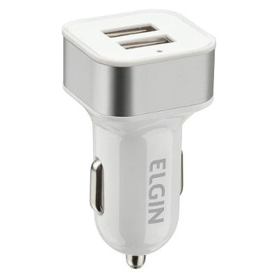 Carregador Veicular Automotivo Elgin 2 Saídas USB 5V 2.1A Preto