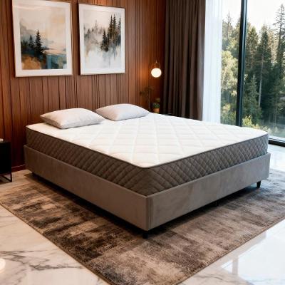 Cama Box com Colchão Casal Rivoli Molas Ensacadas Matelassê Branco Bom Pastor Móveis