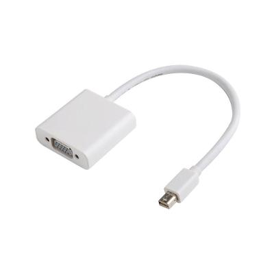Cabo Adaptador Mini Display Port para VGA 15CM Plug And Play Mini Displayport Macho para VGA Fêmea