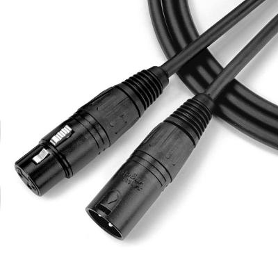 Cabo para Microfone XLR Macho XLR Fêmea Ninja LW 30FT Preto Santo Angelo 9,15m