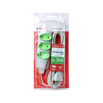 Extensão Elétrica Noshock 90 Pl 2x0,75mm2 2 Pinos 10A Cinza 3m Daneva