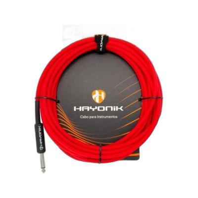 Cabo para Instrumentos Player P10 X P10 5m Vermelho Cobre OFHC PVC Hayonik