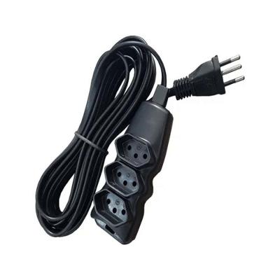 Cordão Prolongador Extensao Megatron Pp Plano 3X0,75X10,0M 1 Tomada 10M 220V Preto Megacabos