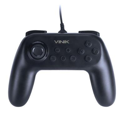 Controle com Fio Vinik NS para Nintendo Switch USB Motor de Vibracao Preto