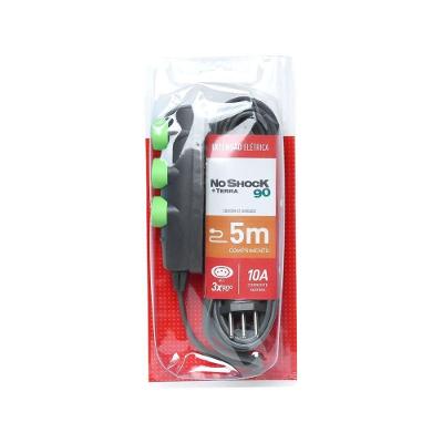 Extensão Elétrica Noshock 90 PP 3X0,75 2P+T 10A 5M Grafite Daneva