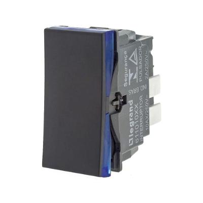 Interruptor Simples B Automatic 1M 10A 250V Preto para Instalações Elétricas Residenciais