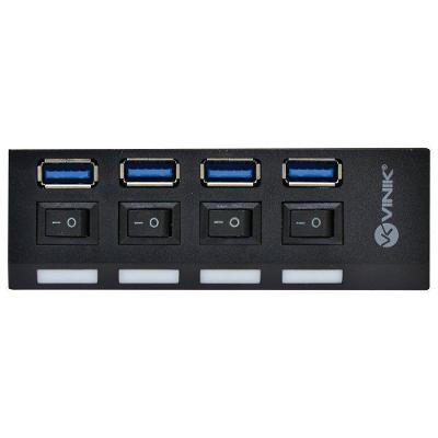 Hub USB 3.0 4 Portas com Interruptor HUV-50 LED Indicador 5 Gbps Vinik