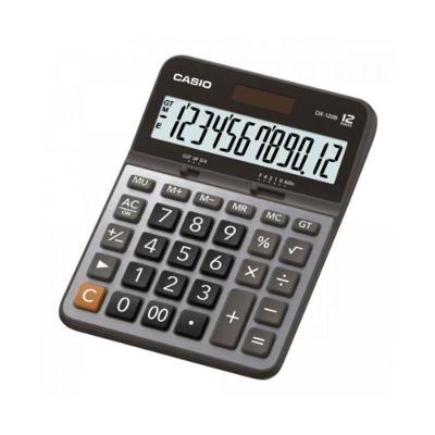Calculadora de Mesa Casio DX-120B 12 Dígitos Visor Amplo LCD Alimentação Dupla Solar e Bateria Prata