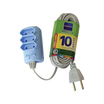Extensão Elétrica Sort PL Cordão Paralelo 2x0,75mm² 10m Sortida Daneva