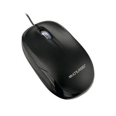 Mouse Óptico Classic USB MF200 1200dpi Plug e Play Preto Multi