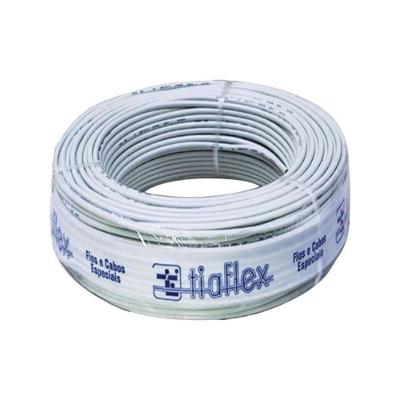 Fio Manga 4 X 22AWG com Blindagem Cabo Flexível para CFTV Bege Tiaflex 100M