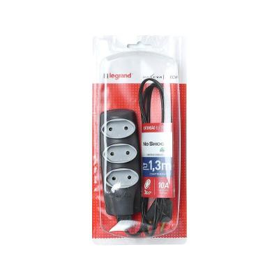 Extensão Elétrica Noshock 90 Pl 2x0,75 2p 10A Grafite Daneva 1,3M