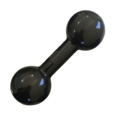 Halter Emborrachado 9kg com Superfície Emborrachada Preto Iniciativa Fitness 9KG