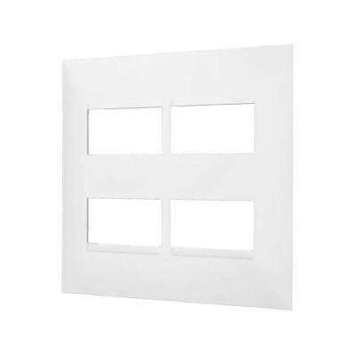 Placa 2+2 Postos Separados 4x4 618514BC 4 Módulos Separados Branca Legrand Pial Plus+