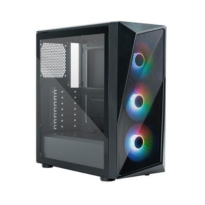 Gabinete para Computador CMP 520 Torre Média ATX Aço Lateral de Vidro 3 Fans ARGB Preto Cooler
