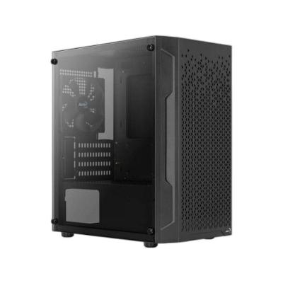 Gabinete Gamer Trinity Mini Torre Micro ATX Mini ITX Painel Lateral Vidro Temperado Preto Aerocool