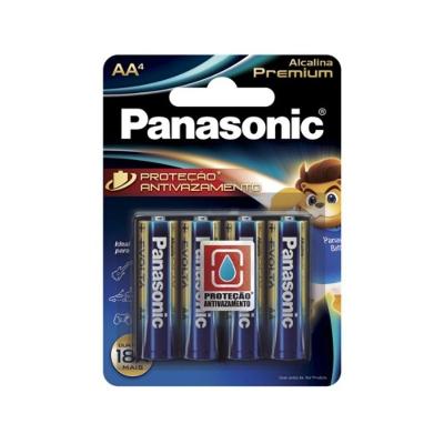 Pilha AA Alcalina Premium AA LR6EGR-4B96 Alto Desempenho Maior Durabilidade Panasonic