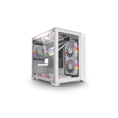 Gabinete Gamer Forcefield White Ghost Mid-tower Vidro Temperado Branco Pcyes