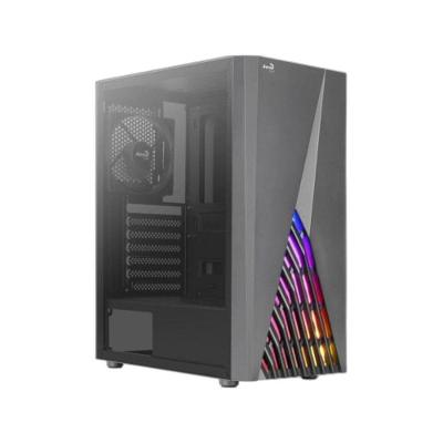 Gabinete Gamer Delta ATX SPCC com RGB Lateral Vidro Preto Aerocool