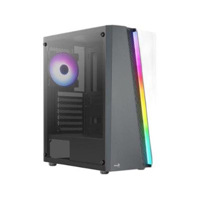 Gabinete Gamer Blade Painel Frontal RGB Lateral Vidro Preto Aerocool