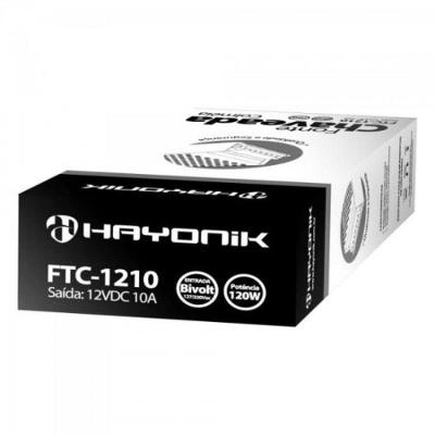 Fonte Colmeia FTC1210 12VDC 10A 120W Bivolt Protecao Contra Superaquecimento Hayonik