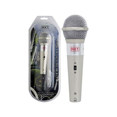 Microfone com Fio M-996 Plastico Prata Cabo 3 Metros Grupo MXT