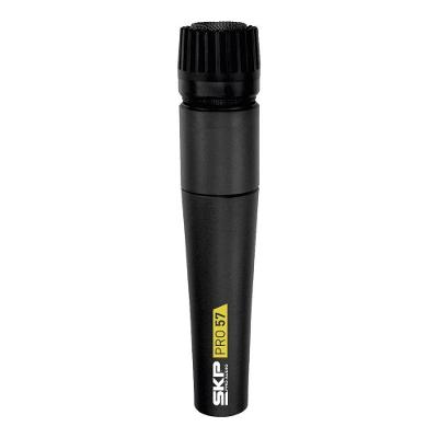 Microfone com Fio Dinâmico Cardióide Pro-57 Profissional para Vocal e Instrumento SKP Pro Audio
