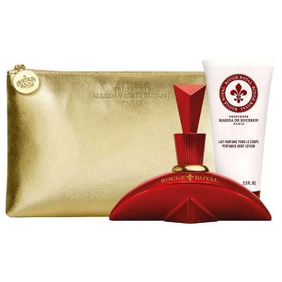 Kit Perfume Rouge Royal Feminino Eau de Parfum Floral Frutado 100ML + 150ML Marina de Bourbon