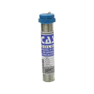 Solda em Tubo 63x34 25g Azul para Soldagem Manual Estanho Cast Metais