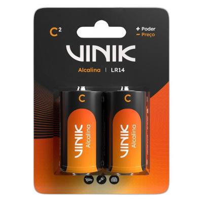 Pilha Alcalina C LR14 VPCB2 1,5V Desempenho 2 Unidades Vinik