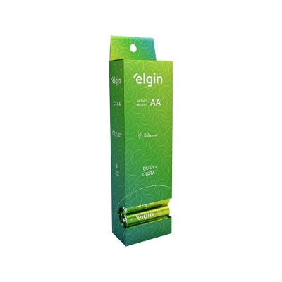 Pilha Alcalina AA 1.5V Tubo com 24 Unidades Alta Durabilidade Elgin