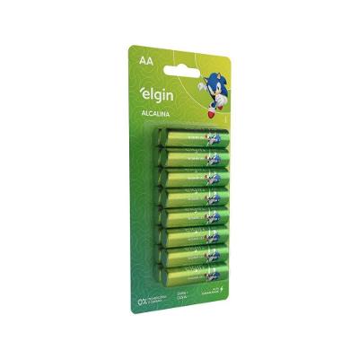 Pilha Alcalina AA 1.5V Blister com 16 Unidades Alta Durabilidade Ideal para Brinquedos Elgin