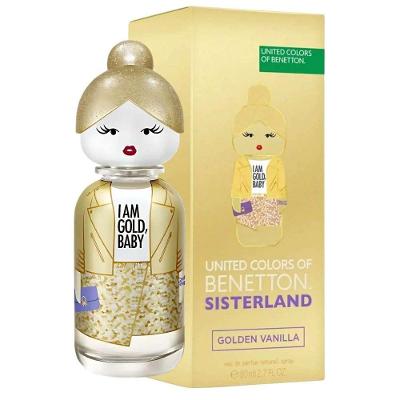 Perfume Sisterland Golden Vanilla Feminino Eau de Parfum Âmbar Gourmand 80ML Benetton