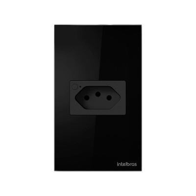 Tomada Inteligente Wi-Fi 10A ETS 1001 Medição de Consumo Proteção Sobretensão Preto Intelbras