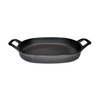 Assadeira St Ferro Fundido Lisa Oval Distribuição Uniforme de Calor Inox Rig Fundidos