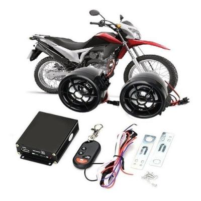 Alarme para Moto Bluetooth Anti Furto Caixa de Som Controle Remoto MP3 Radio FM USB