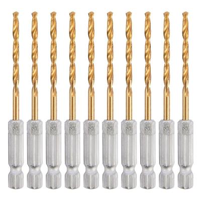 Broca Aço Rápido 3mm Nitreto Titânio Haste Sextavada Inox MTX