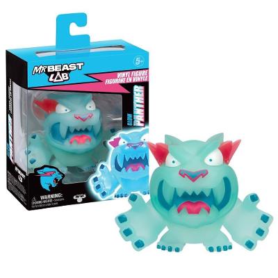 Boneco de Vinil Colecionável Mrbeast Lab Pantera Glow 9CM Candide