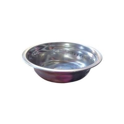 Bacia de Aço Inox 15cm Resistente para Cozinha Culinária Profissional Salada Frutas Sobremesas Prata