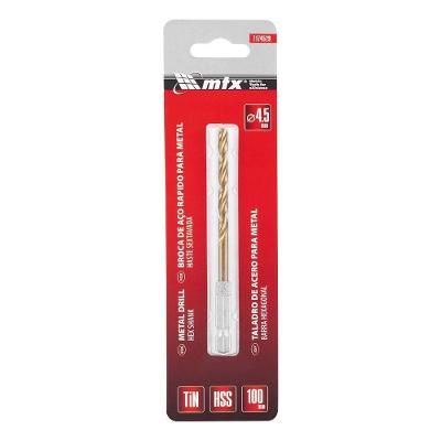 Broca Hss Mtx para Metal Alta Precisao Revestimento Nitreto de Titanio Mtx