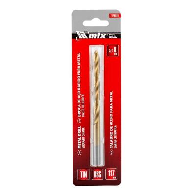 Broca Hss Mtx Aço Rápido Profissional Nitreto de Titânio Inox MTX