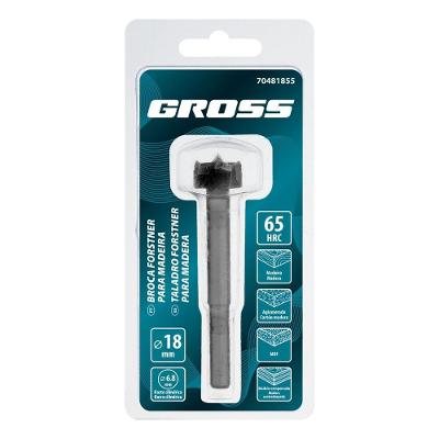 Broca Fresa Forstner 18mm Haste Cilíndrica para Madeira Cortes Limpos Alta Produtividade Gross 1
