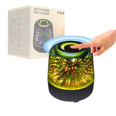 Caixa de Som Portátil Luminária LED RGB Kapbom 5W Bluetooth 5.0 USB Cartão Memória P2 Preto