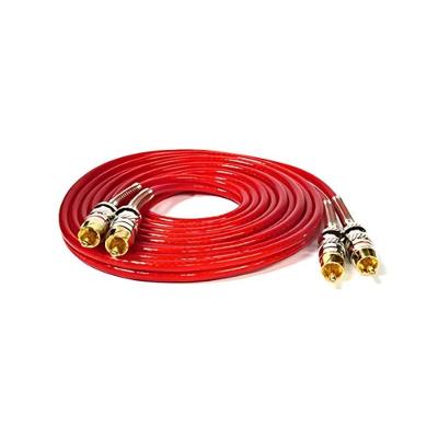 Cabo 2 X 2 RCA Profissional NWT CBRC0035 Dupla Blindagem Bivolt Vermelho