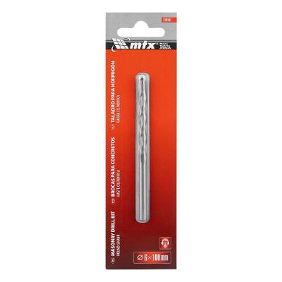 Broca para Concreto 6 X 100mm Haste Cilíndrica Inox MTX