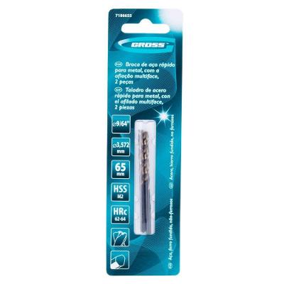 Broca M2 Aço Rápido para Metal Furo Preciso Alta Resistência Inox Gross 2 Peças