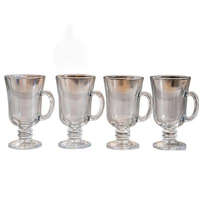 Caneca Canecas Cappuccino 120ML Kit 4 Café Latte Vidro Transparente Fratelli