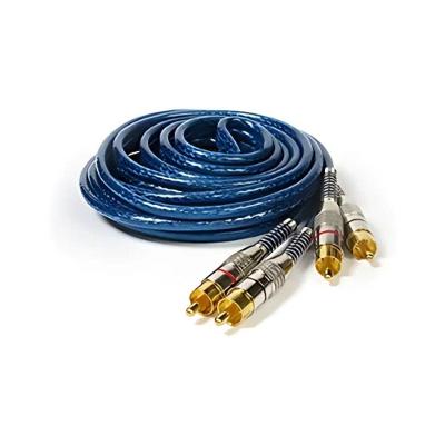 Cabo RCA NWT 2x2 Nwt Profissional Blindado Bivolt Azul 3m para Áudio de Qualidade