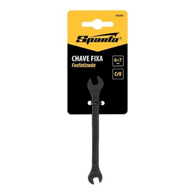 Chave Fixa 6-7mm 96mm Aco Cromo Vanadio Fosfatizada Inox Sparta Ferramentas